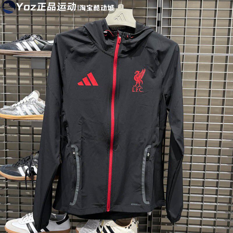 Adidas男子足球训练运动夹克外套
