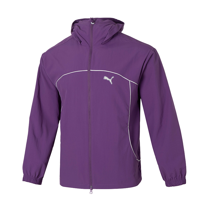 PUMA彪马男装2024秋新款休闲运动防风防晒梭织连帽外套 628484-89