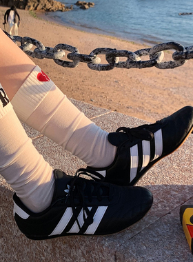 正品阿迪达斯三叶草男女鞋2024冬TAEKWONDO LACE薄底运动鞋JS1193