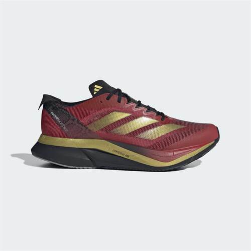 阿迪达斯男女鞋2025春新年款ADIZERO BOSTON 12运动跑步鞋 JS1919