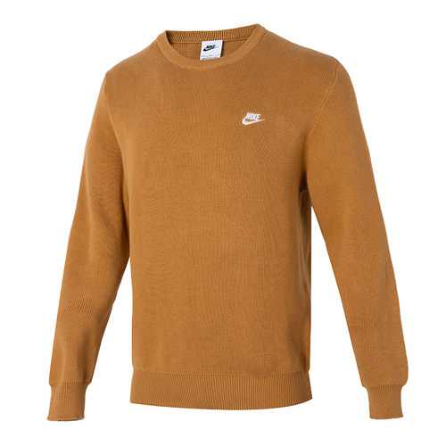 耐克男装2024夏季新款毛圈圆领套头衫运动休闲宽松卫衣FQ2913-224