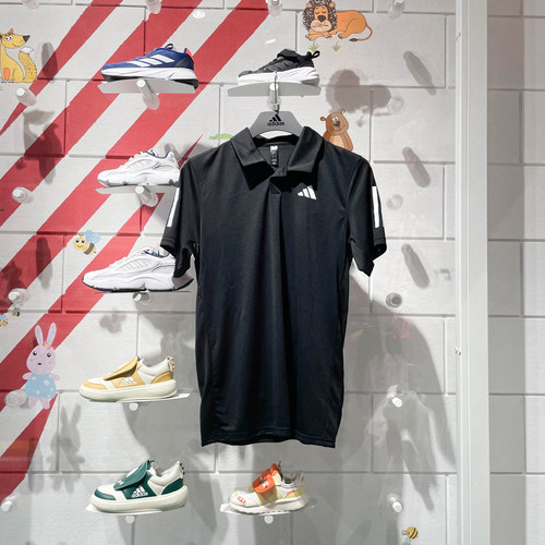 阿迪达斯男装2024夏季舒适透气休闲运动短袖速干翻领POLO衫IS2294