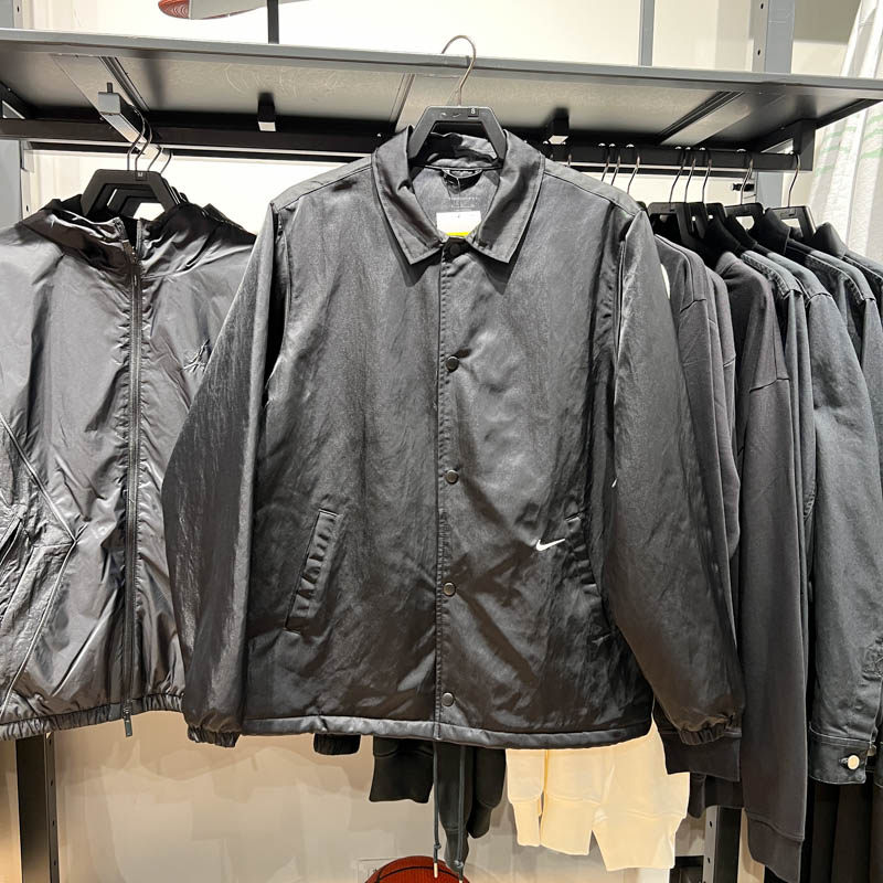 Nike耐克男子2025春新款运动休闲拒水保暖翻领教练夹克HJ3876-010