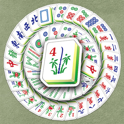 145张国粹麻将卡通筒條萬東南西北中發白手账贴纸装饰手机壳iPad