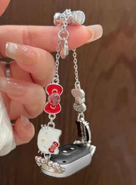 适用小米手环10/9pro凯蒂猫蝴蝶结表带可爱女款小米手环8765表链