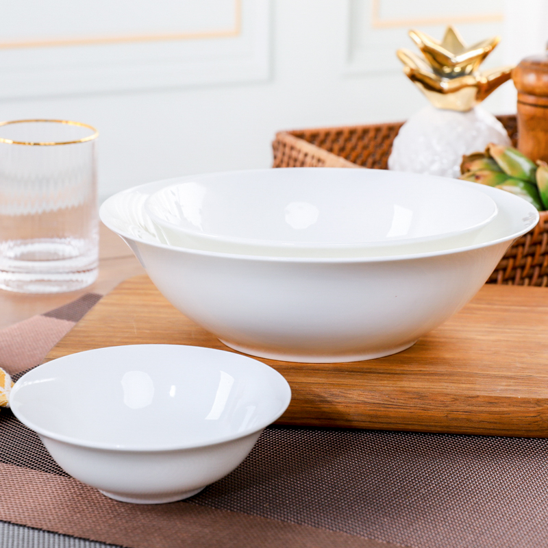 骨瓷斗笠碗纯白色景德镇饭碗