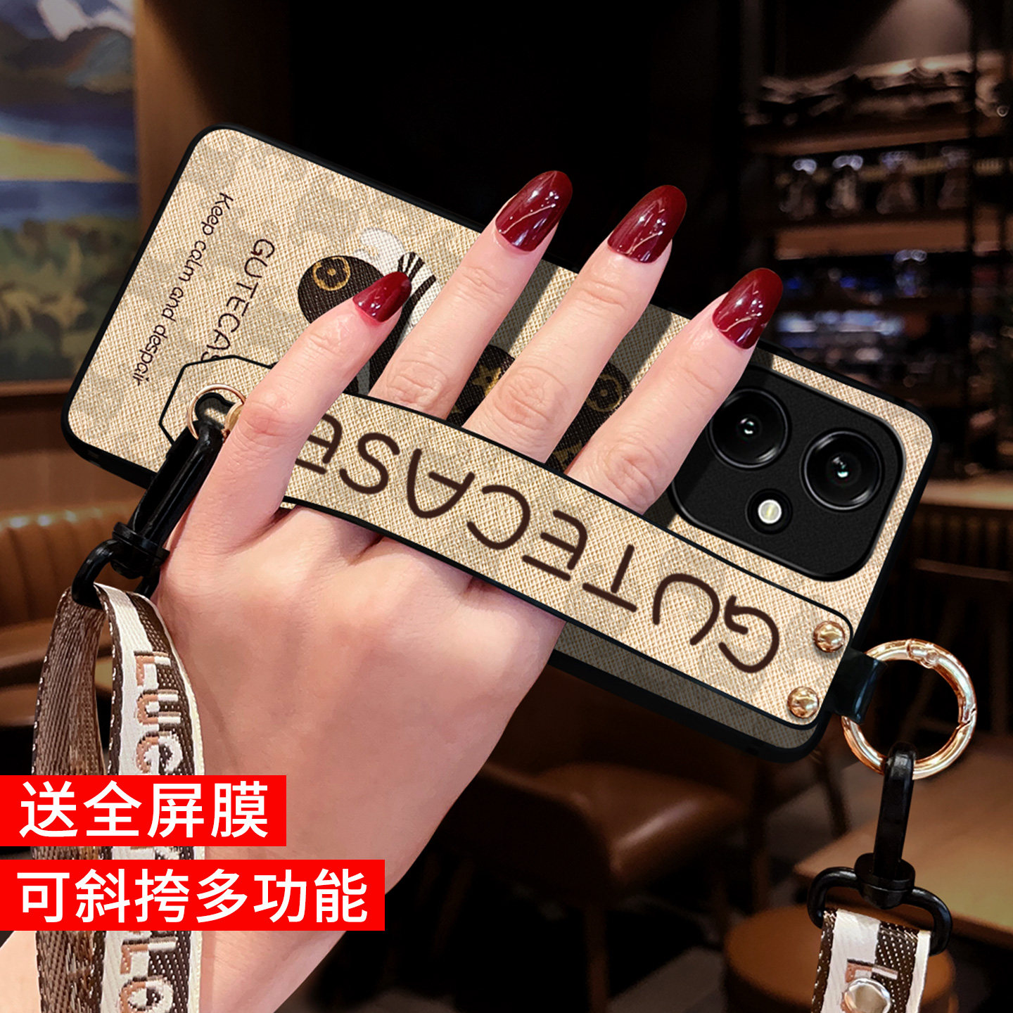 适用华为荣耀400手机壳200pro斜挎肩背挂绳100手机壳90保护套80卡通70外壳x60腕带300支架50se潮牌Ultra女+软,3C数码配件,手机保护套/壳,淘宝优惠券,粉丝福利购,淘宝优惠卷