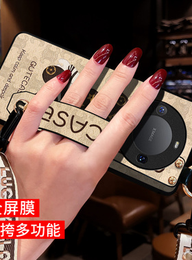 适用华为mate60pro手机壳女mate70手机壳mate80保护套20x新款40pro腕带50斜挎max肩背Air挂绳+卡通30rs保时捷