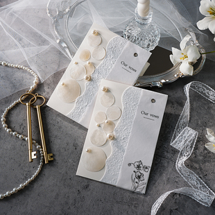 婚礼誓言卡一对2025新款新人结婚誓词本卡片接亲简约小清新宣誓卡