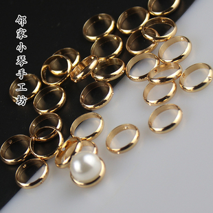 铜质KC金保色套珠圈 圆形包珠圈手工diy串饰品配件手链材料隔珠环