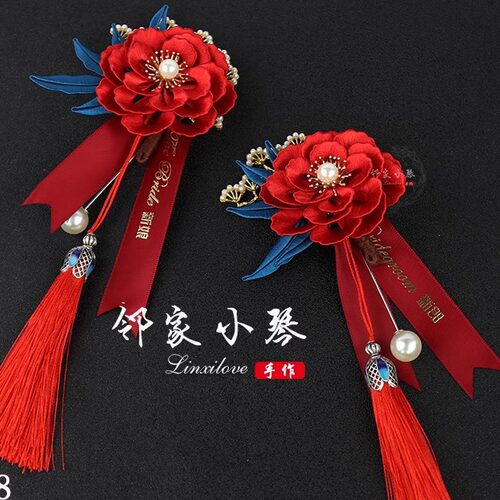 新娘胸针手工缠花材料包婚礼发簪