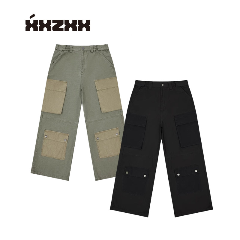 XXZXX品牌六折潮牌儿童青少年亲子装春夏季潮流拼色口袋工装长裤,童装/婴儿装/亲子装,裤子,淘宝优惠券,粉丝福利购,淘宝优惠卷