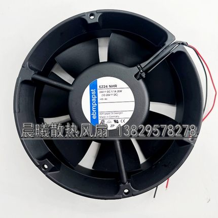 全新empapst德国 6224NHR 24V 1.1A 26W 17251变频器散热风扇