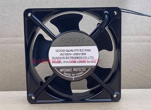 AC100V RUNDA润达RTA1238L22N26A 230V伏6.8W12cm12038电焊机风扇