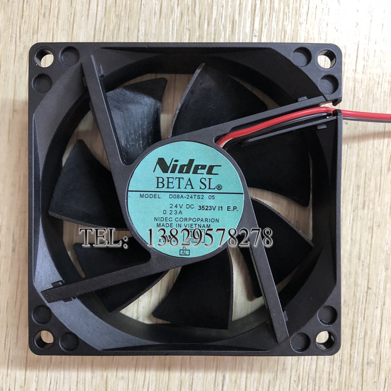 D08A-24TS2 05 24V 0.23A 原装日本NIDEC 80*80*25 变频器风扇