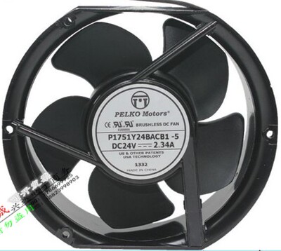 全新PELKO Motors P1751Y24BACB1-5 17CM 24V2.34A变频器散热风扇