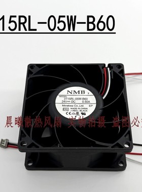 原装NMB风机 3115RL-05W-B60 8038 24V 0.50A 变频器散热风扇 8CM