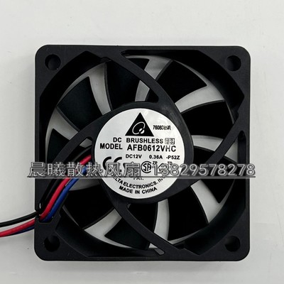 原装台达 AFB0612VHC 6015 12V 0.36A 6CM 3线测速大风量散热风扇