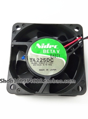 Nidec 24V 0.16A 6025 温控 机箱 变频器风扇 M34313-55 6CM/厘米