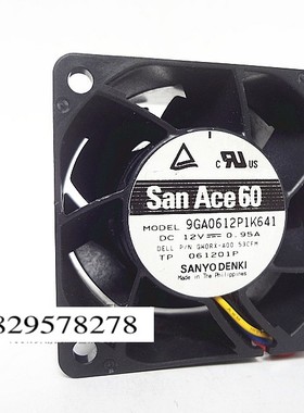 三洋 6038 12V 0.95A 9GA0612P1K641 6cm厘米 服务器机箱暴力风扇