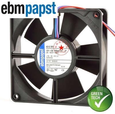 德国 ebmpapst 4312 MV 12V 3W ebmpapst 12032 轴流风机 3线