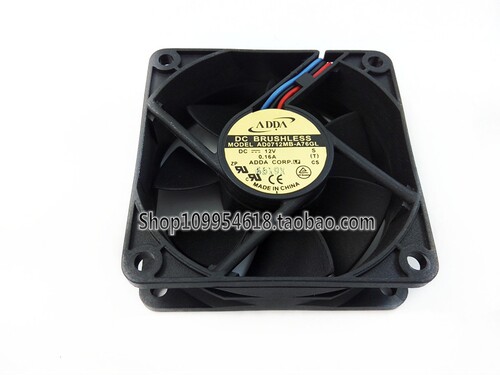 原装ADDA 风扇 AD0712MB-A76GL 7CM 双滚珠风扇 12V 0.16A 7025