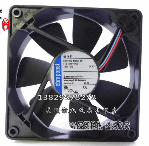 原装西德 EBMPAPST 4414F 24V 0.21A 12025 12CM 变频器散热风扇