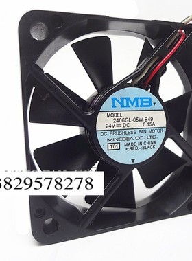 NMB 2406GL-05W-B49 24V 0.15A 6CM 6015 变频器工控机散热风扇
