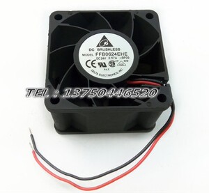 FFB0624EHE 台达 6CM/厘米 6038 24V 0.57A 大风量 2线变频器风扇