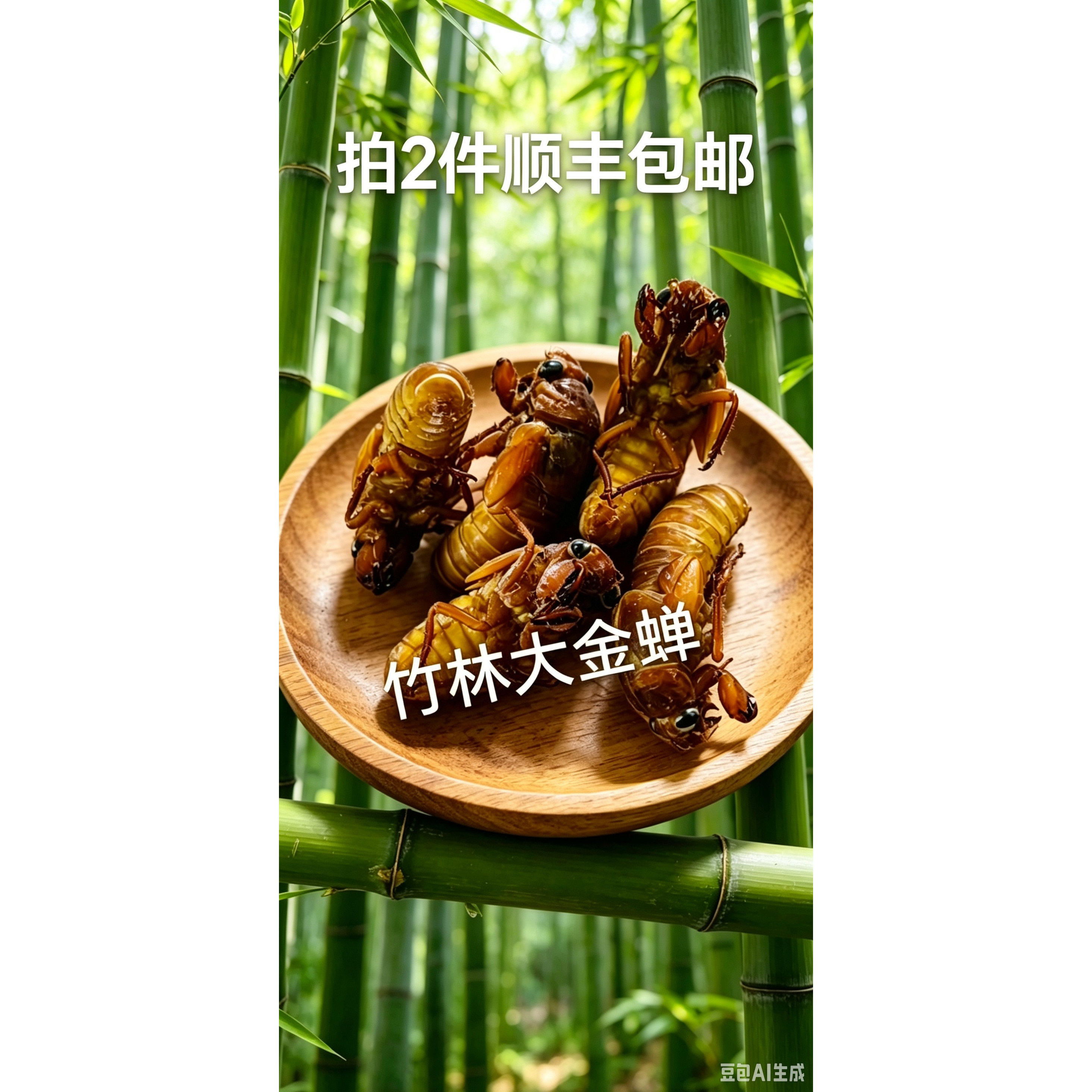 竹蝉四川宜宾特产金蝉竹林爬叉知其它