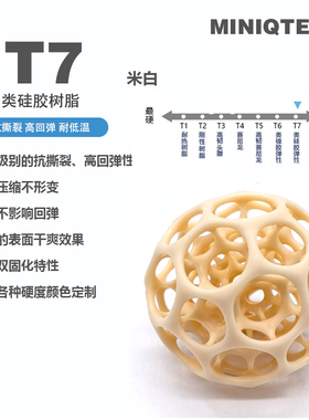 MINIQTECH T7类硅胶弹性体 高回弹 抗撕裂 5207E 光敏树脂405nm