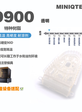 MINIQTECH 耐高温300 9900H 光固化光敏树脂 高硬度90D 耐热