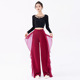 纱女高腰裤 子摩登裤 百搭高级感练功裤 纯色跳舞蹈阔腿裤 2024新款 夏