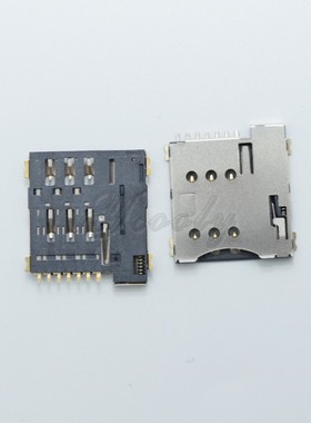 SIM卡座 手机卡槽 nano SIMCARD_6+1自弹式 SMN-303 Nano卡座7P