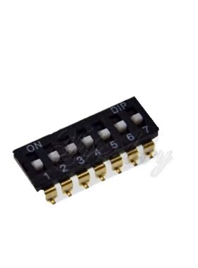 DIP拨码开关 KM-07 7位 2.54间距 7P 黑色贴片拨码开关 编码开关