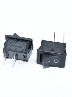 黑色船型开关 弯脚2Pin RY1-101 两脚两档  21*15mm