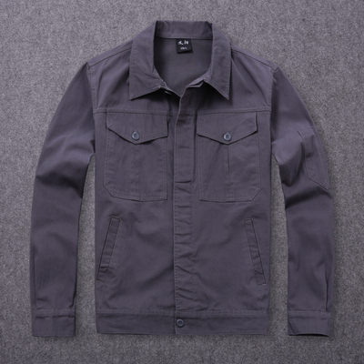 春秋加厚纯棉上衣耐磨透气工作服宽松电工电焊工工服厂服定制LOGO