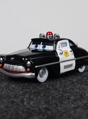赛车Cars2汽车总动员玩具合金车模小镇警长黑色警车儿童玩具