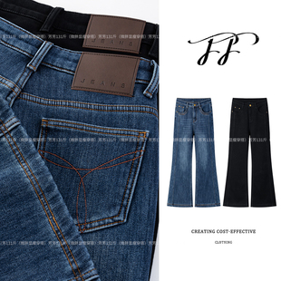 F3088 显瘦直筒喇裤 牛奶绒加绒加厚 芳芳微胖定制高腰秋冬牛仔女装