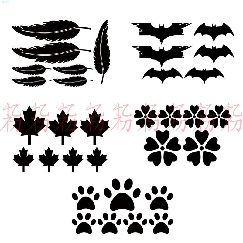 图案划痕遮挡车贴纸汽车摩托车电动车个性创意拉花贴纸蝙蝠羽毛狗,汽车用品/电子/清洗/改装,汽车装饰贴/反光贴,淘宝优惠券,粉丝福利购,淘宝优惠卷