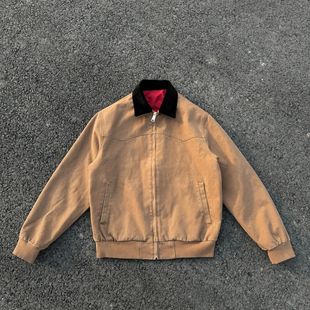 秋冬cleanfit底特律圣达菲高端重磅飞行员夹克水洗做旧复古外套