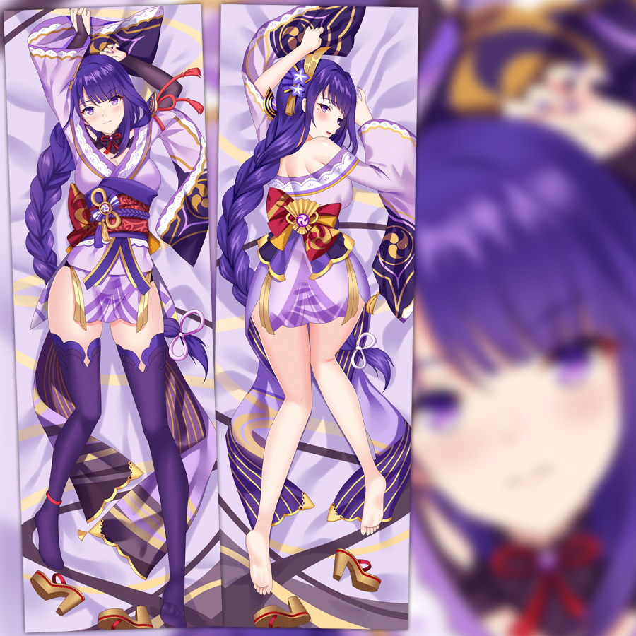 原神雷電将軍らいでんえい巴尔日系游戏长动漫等身抱枕套 2WT