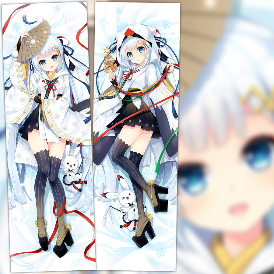 雪初音 miku 白无垢 动漫等身抱枕 2wt抱枕套