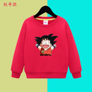 男童纯棉T恤女童 长袖 卫衣上衣服孙悟空2025衣服 儿童装 七龙珠