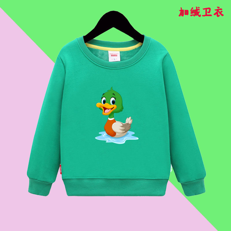 长袖T恤小鸭子衣服女周边衣服 春季新款儿童卫衣宽松男女上衣