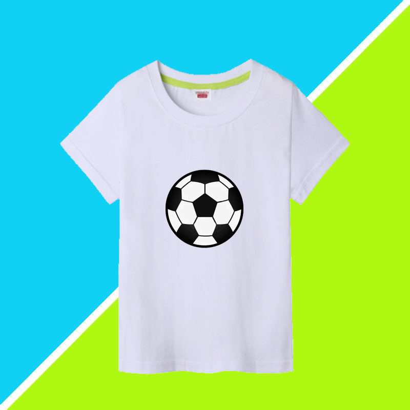 童装夏季2026男女童学生篮球足球衣服印花卡通短袖儿童亲子T恤