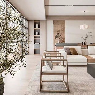 中古风客厅背景墙诧寂中式壁画墙布卧室茶室宋氏美学无缝定制壁画