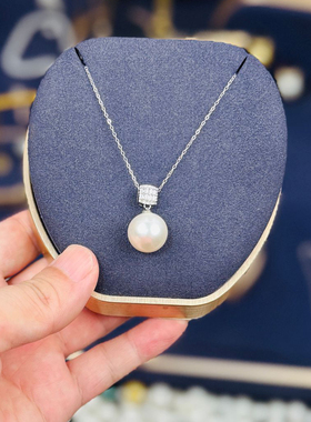 S925纯银珍珠项链锁骨链吊坠颈链