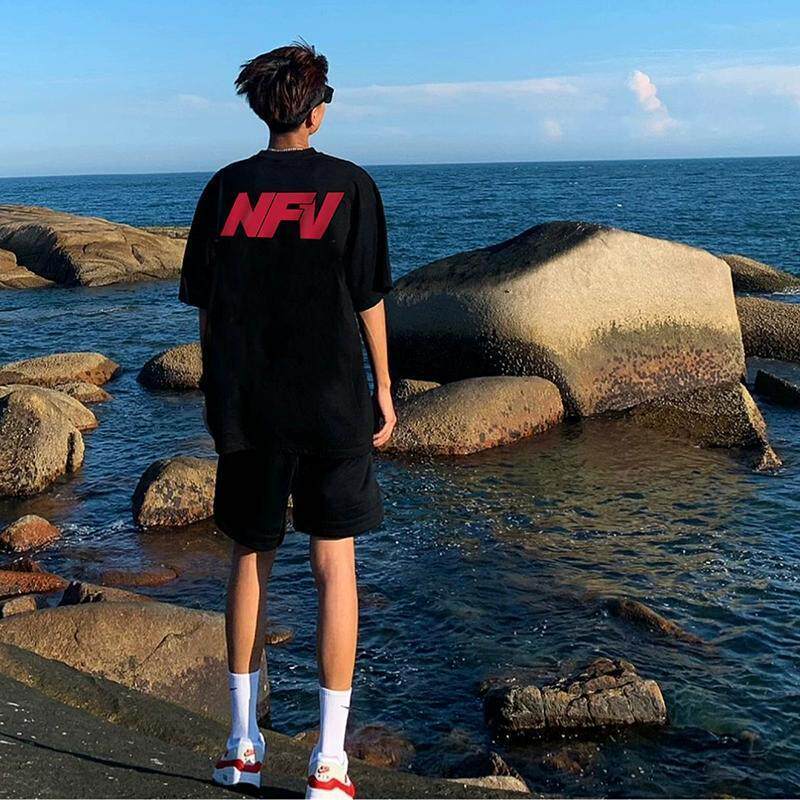 夏季新款美式潮牌字母印花纯棉短T恤