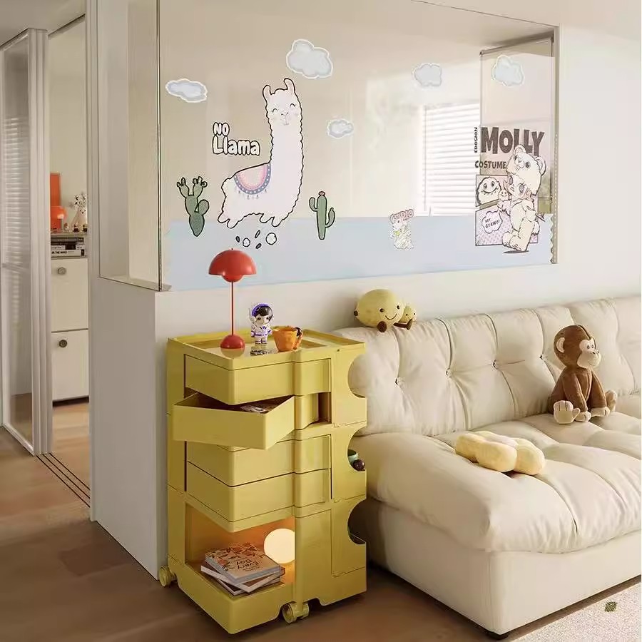 创意移动小推车北欧收纳柜沙发边几零食柜家用客厅简约边柜床头柜